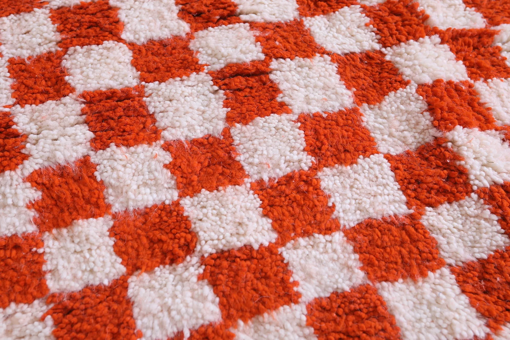 Checkered Moroccan rug - Moroccan Berber red rug - Custom Rug
