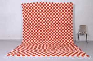 Checkered Moroccan rug - Moroccan Berber red rug - Custom Rug