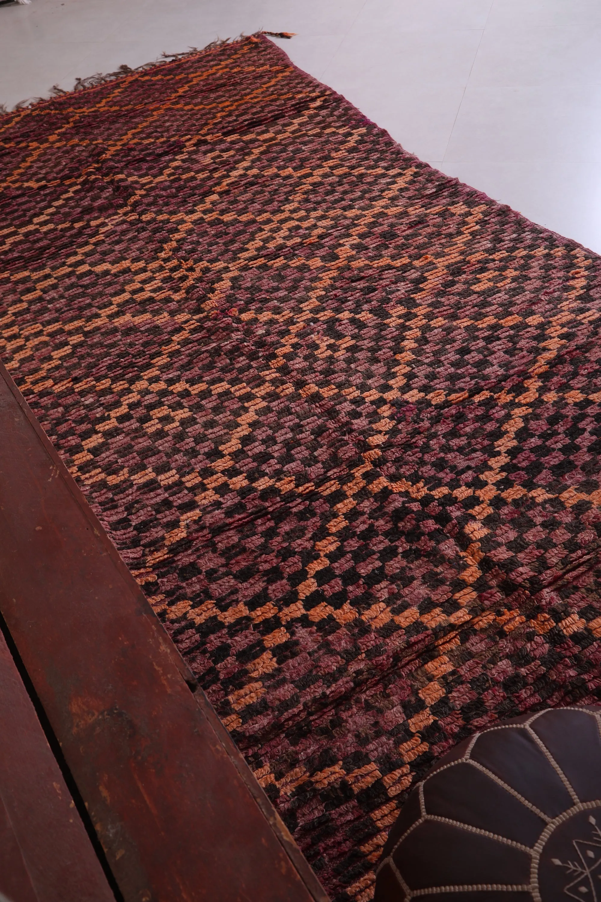 Checkered Vintage Rug 6.3 X 13.1 Feet – Tribal Moroccan Rug