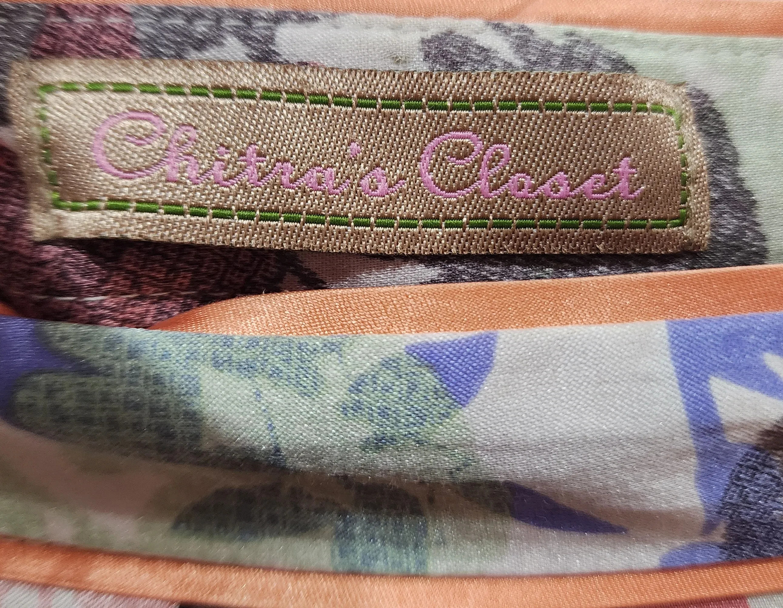 Christina's Closet floral silk cotton skirt size 14