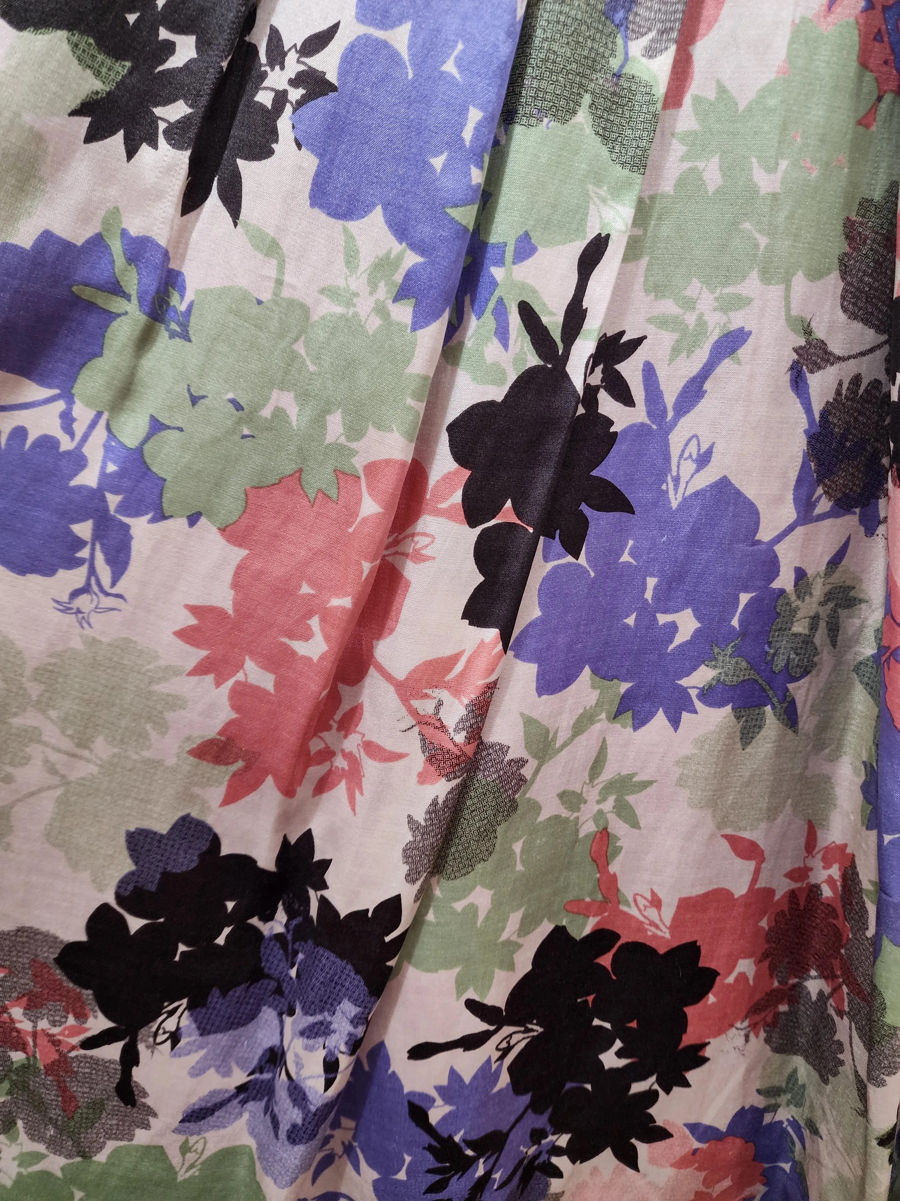 Christina's Closet floral silk cotton skirt size 14