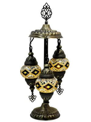 Chrysa Boho Handcrafted 3 Tiered Mosaic Table Lamp