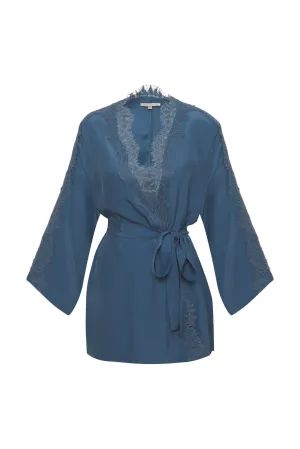 Coco Silk Shrug Blue Jay