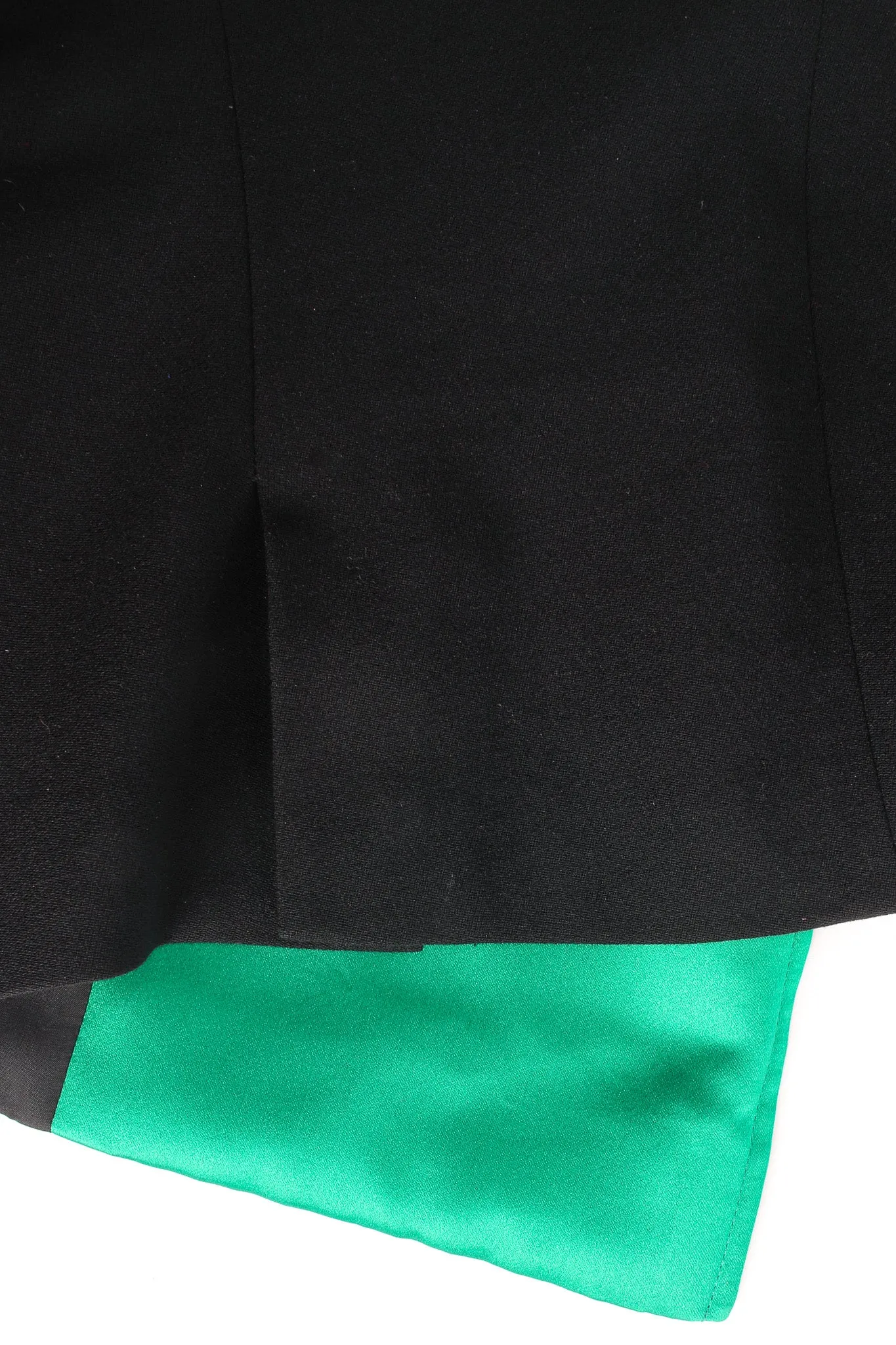 Color Block Wool Crop Blazer