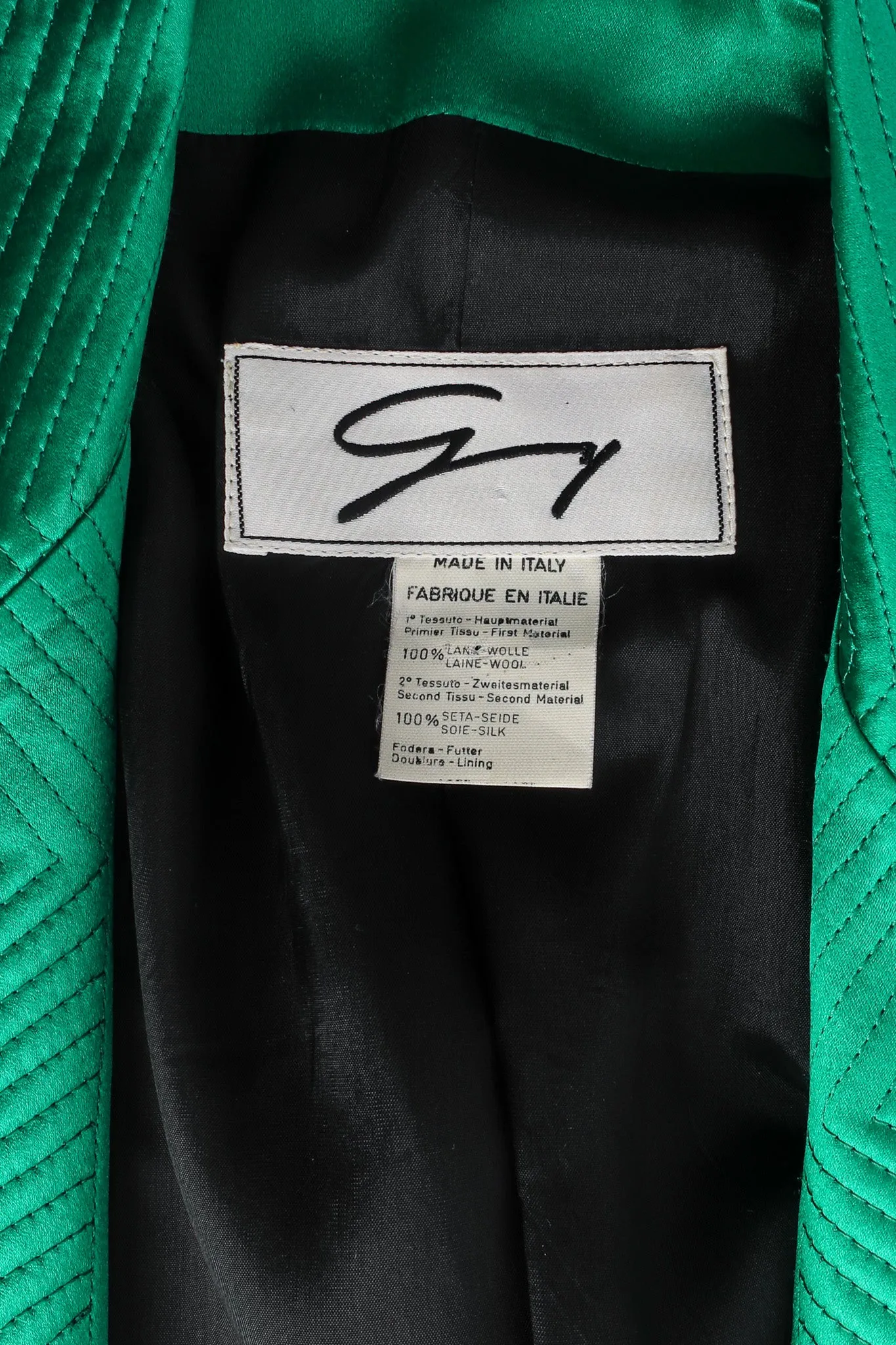 Color Block Wool Crop Blazer
