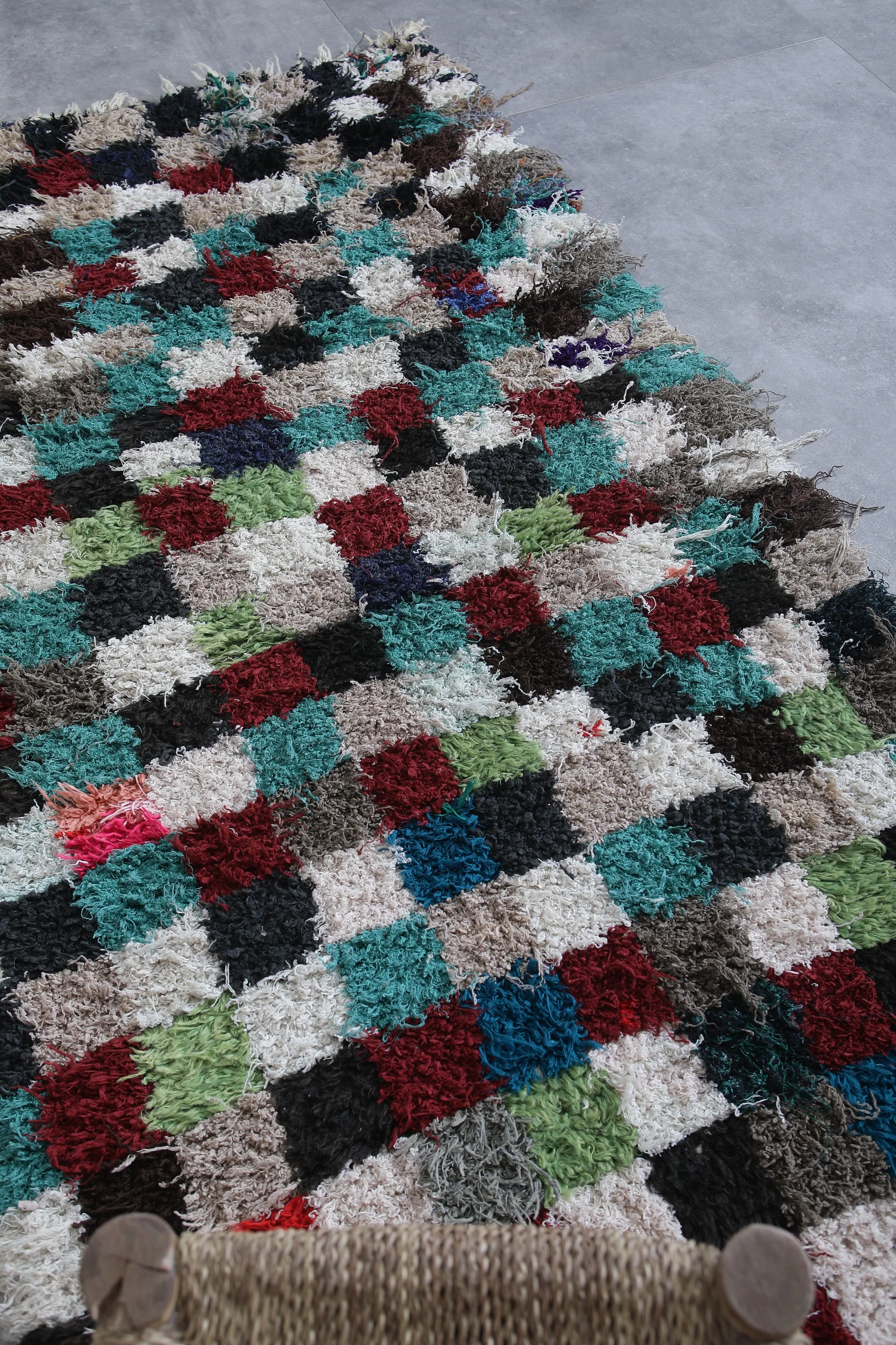 Colorful Moroccan Rug – Patchwork Design 3 x 5.7 ft