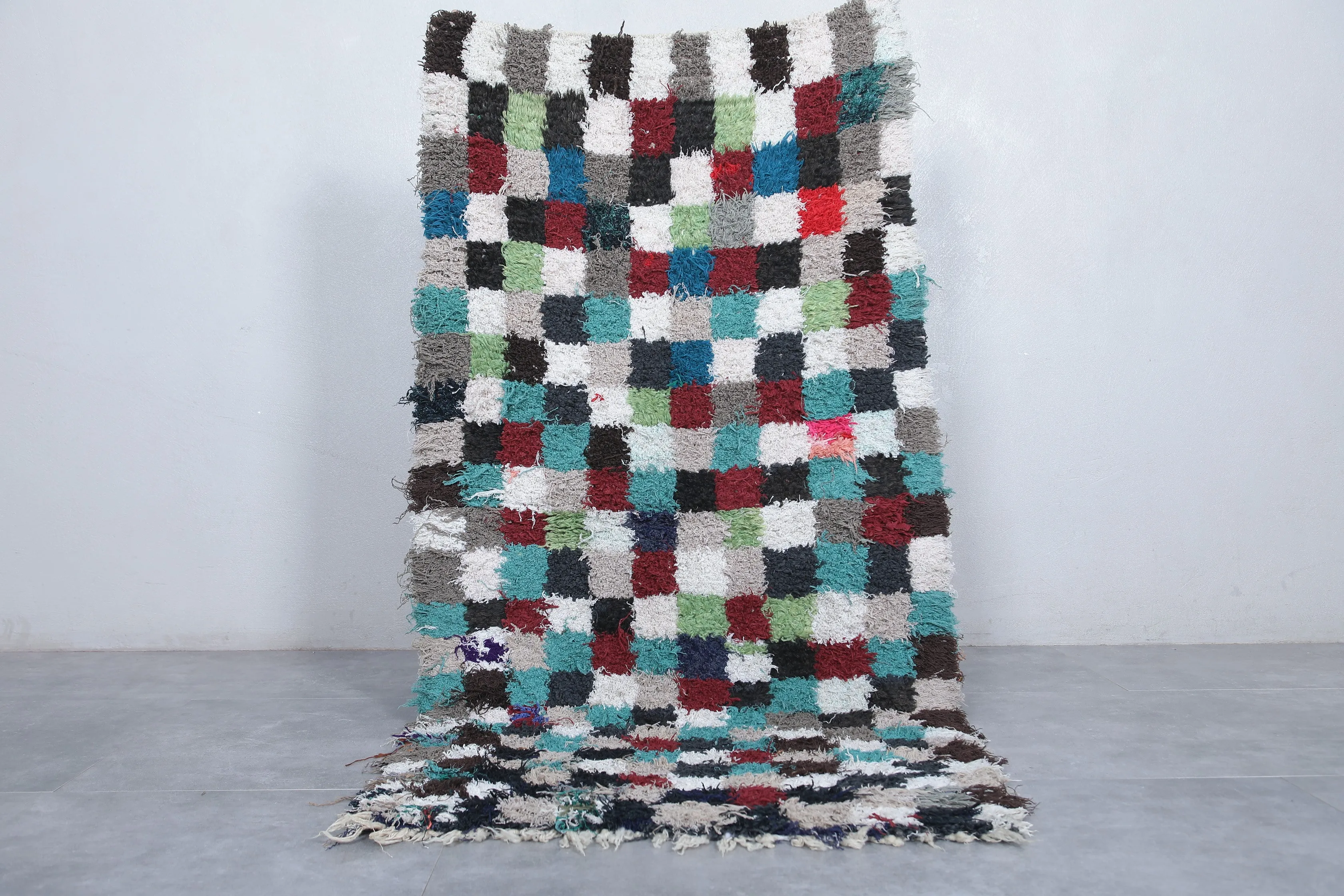 Colorful Moroccan Rug – Patchwork Design 3 x 5.7 ft