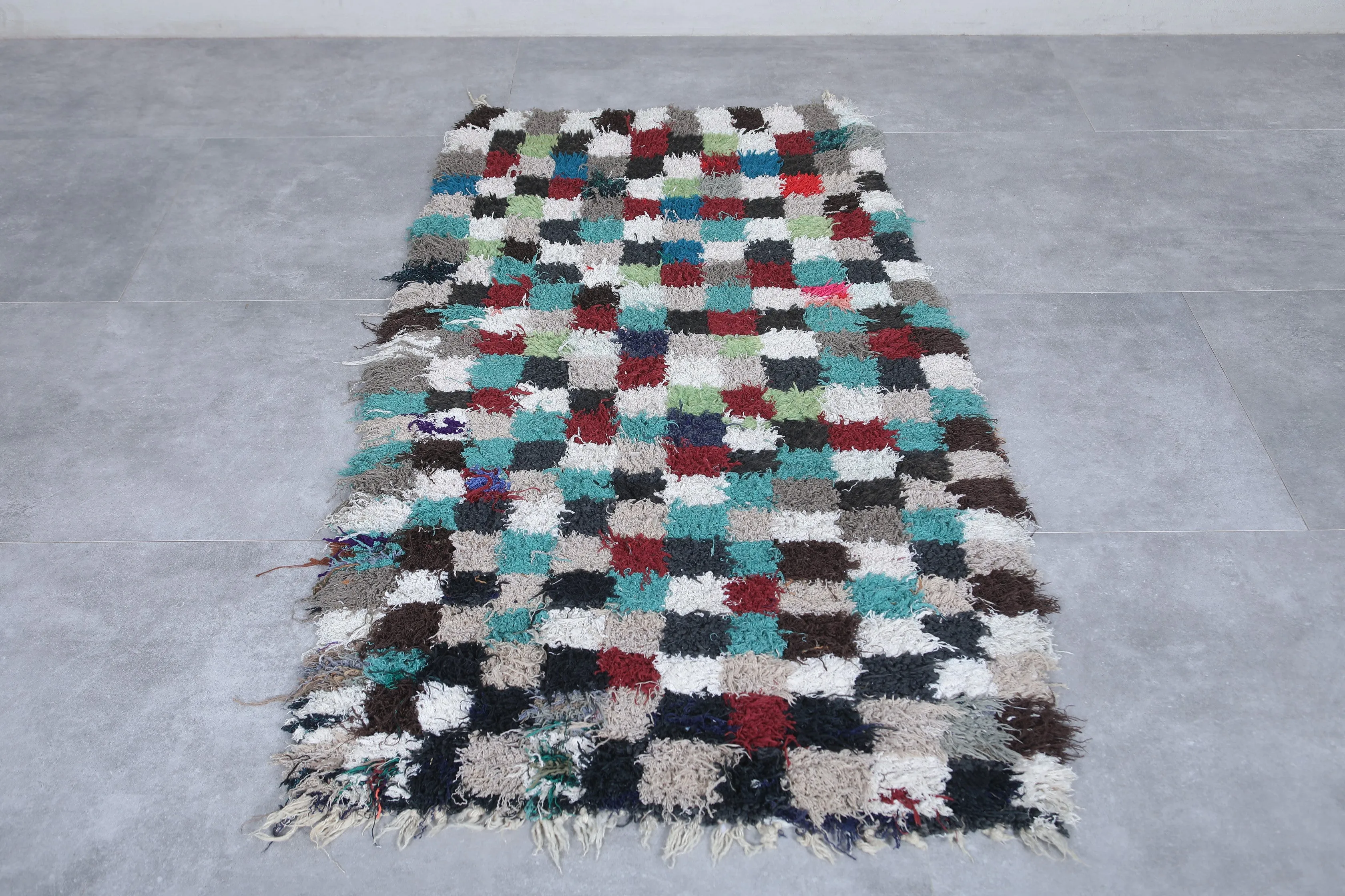 Colorful Moroccan Rug – Patchwork Design 3 x 5.7 ft