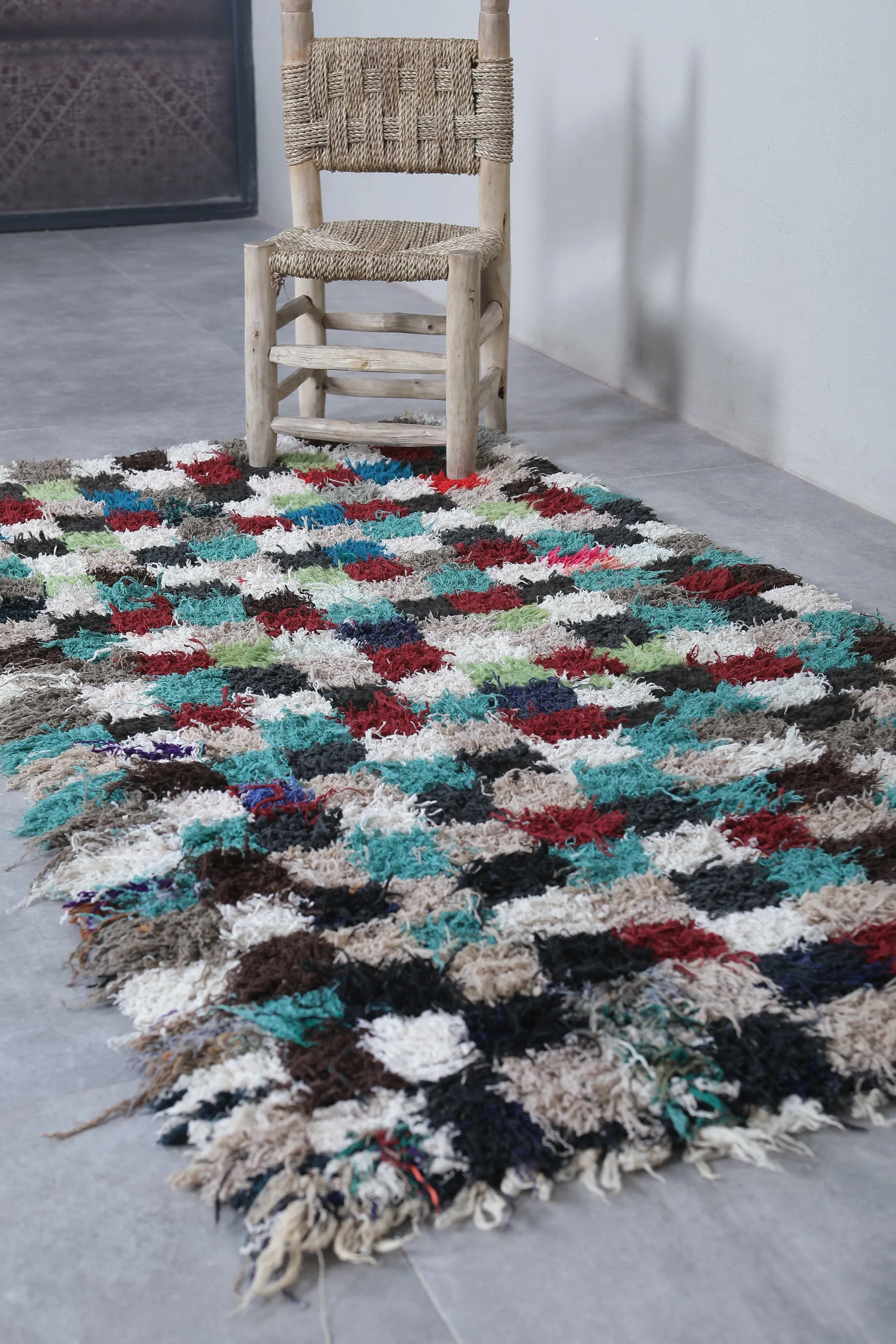 Colorful Moroccan Rug – Patchwork Design 3 x 5.7 ft
