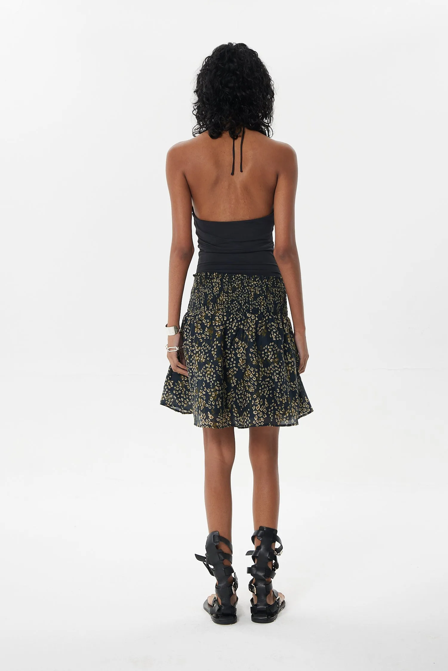 Corrientes Nube Mini Skirt in Dark Savage