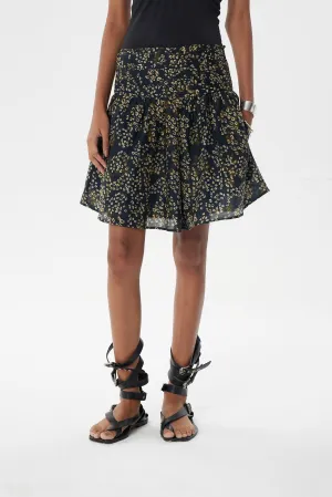 Corrientes Nube Mini Skirt in Dark Savage
