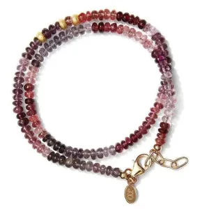 Cotton Candy Spinel Gold Wrap Bracelet