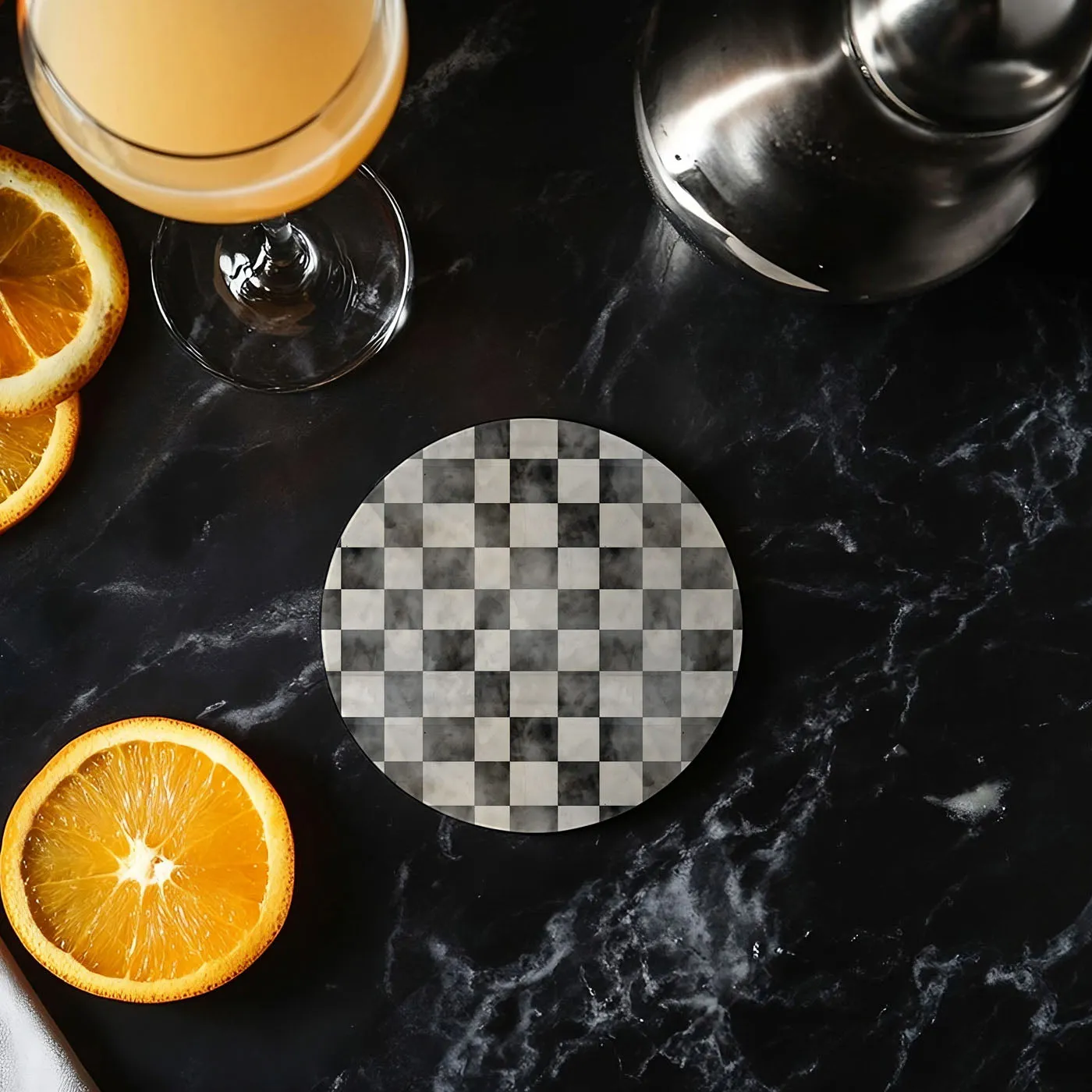 Courtly Check Coasters