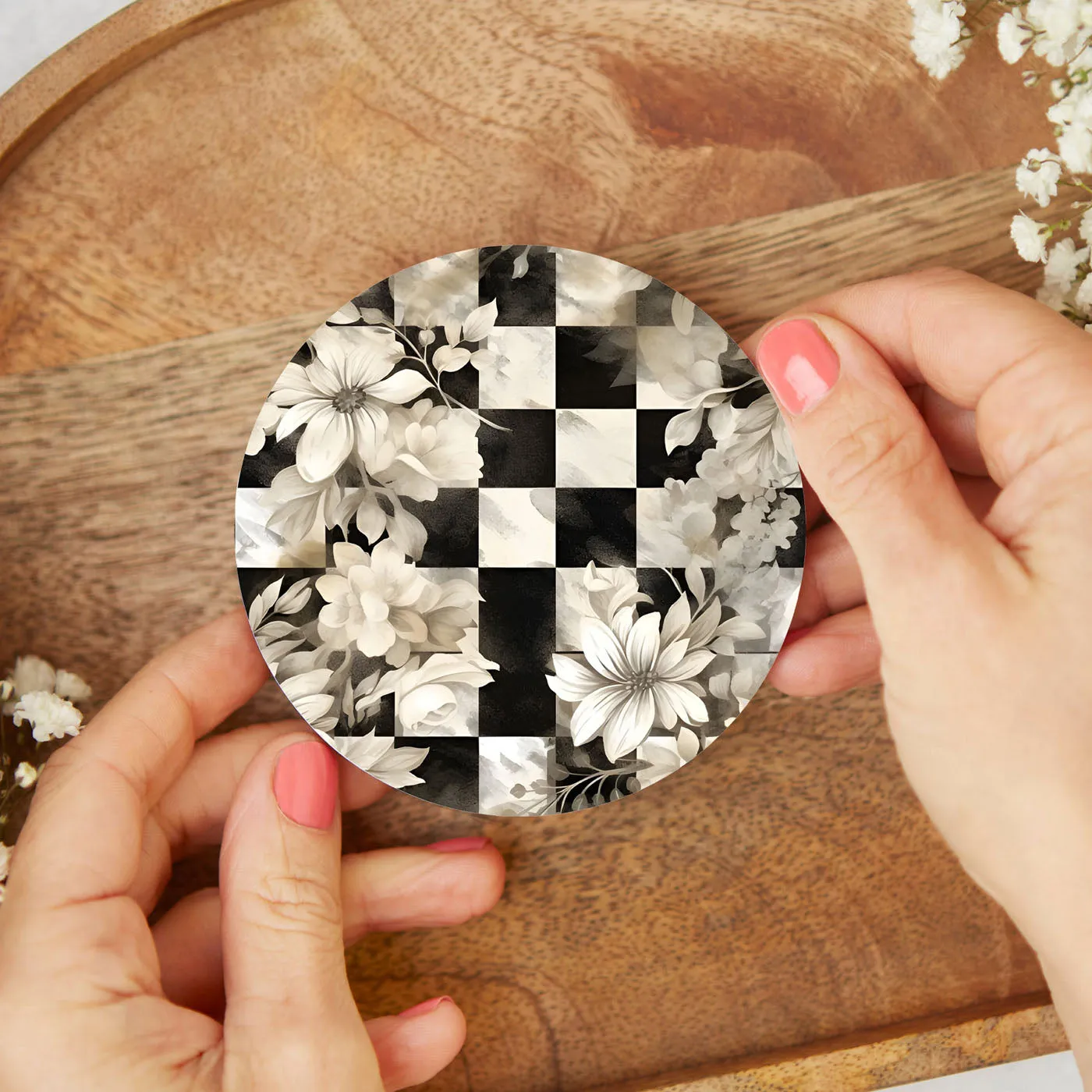 Courtly Check Coasters