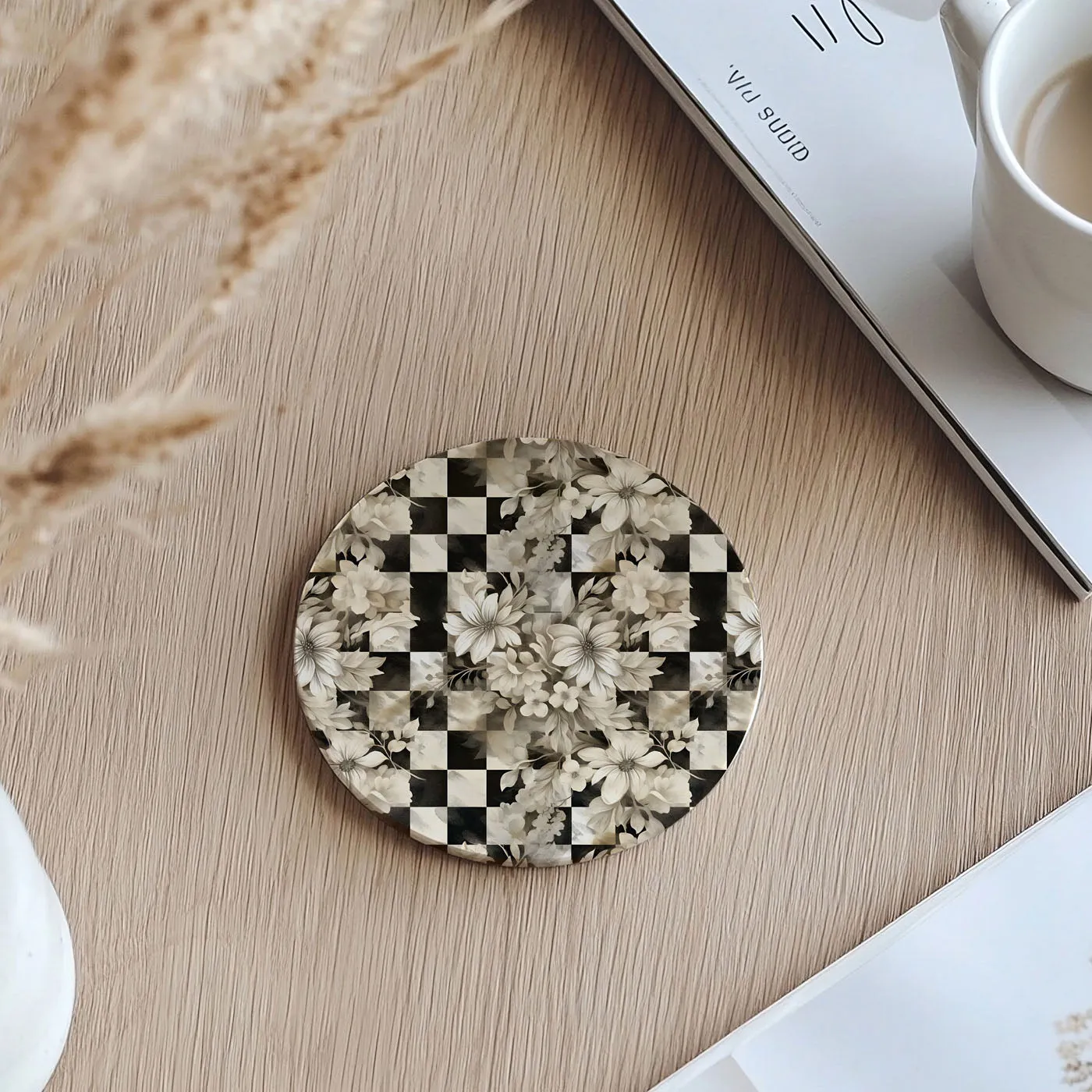 Courtly Check Coasters