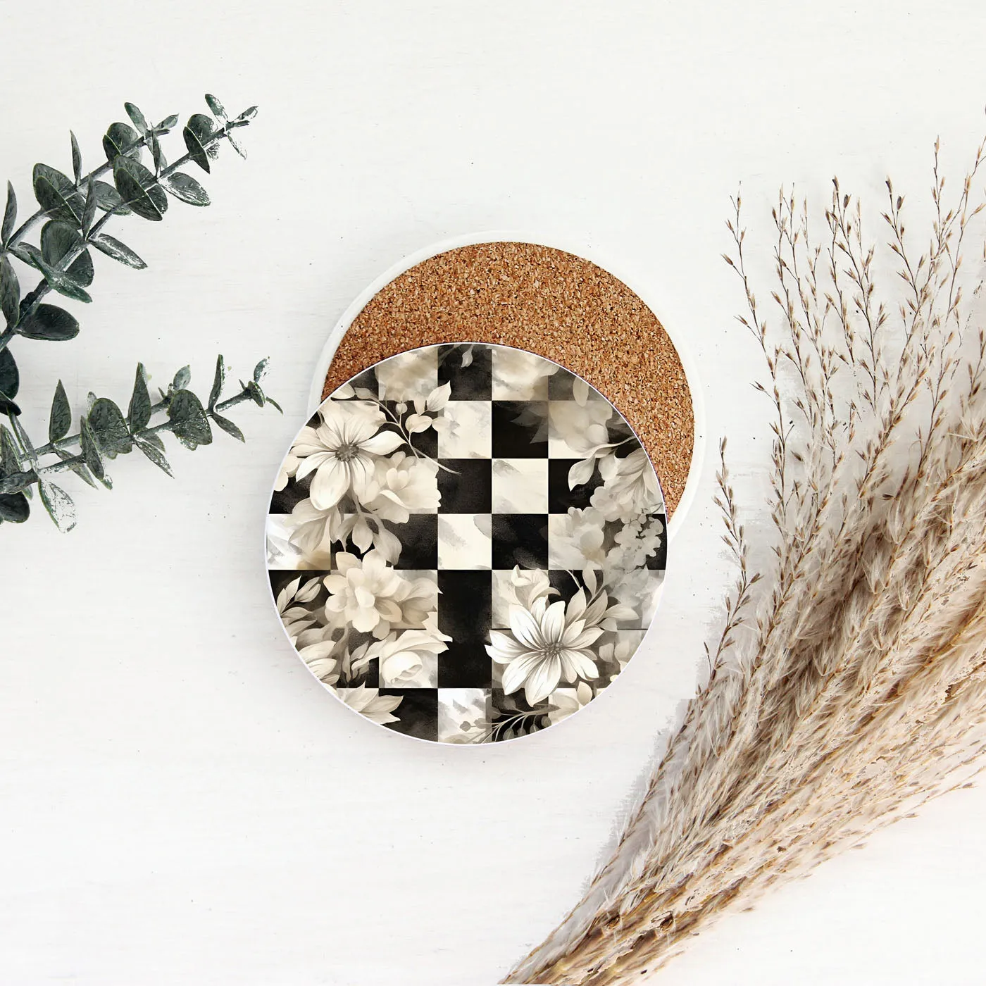 Courtly Check Coasters
