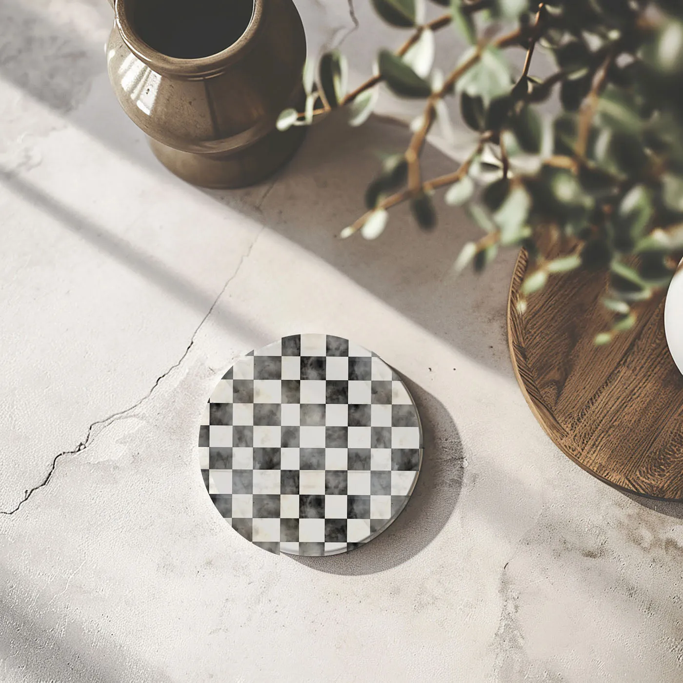 Courtly Check Coasters