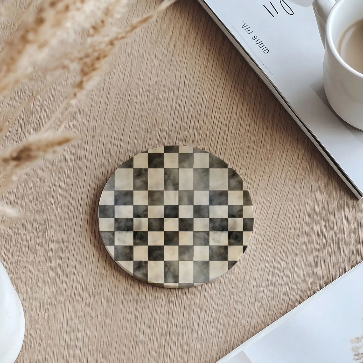 Courtly Check Coasters
