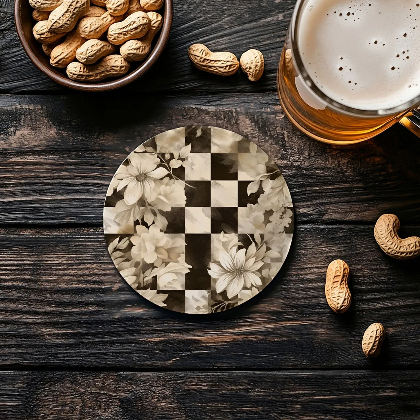 Courtly Check Coasters