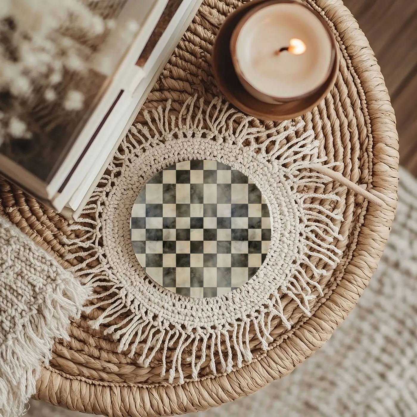Courtly Check Coasters