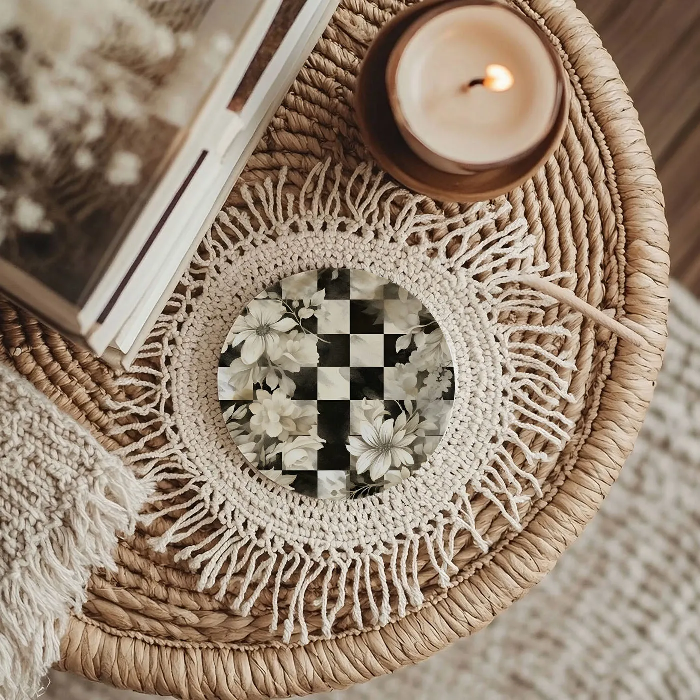 Courtly Check Coasters