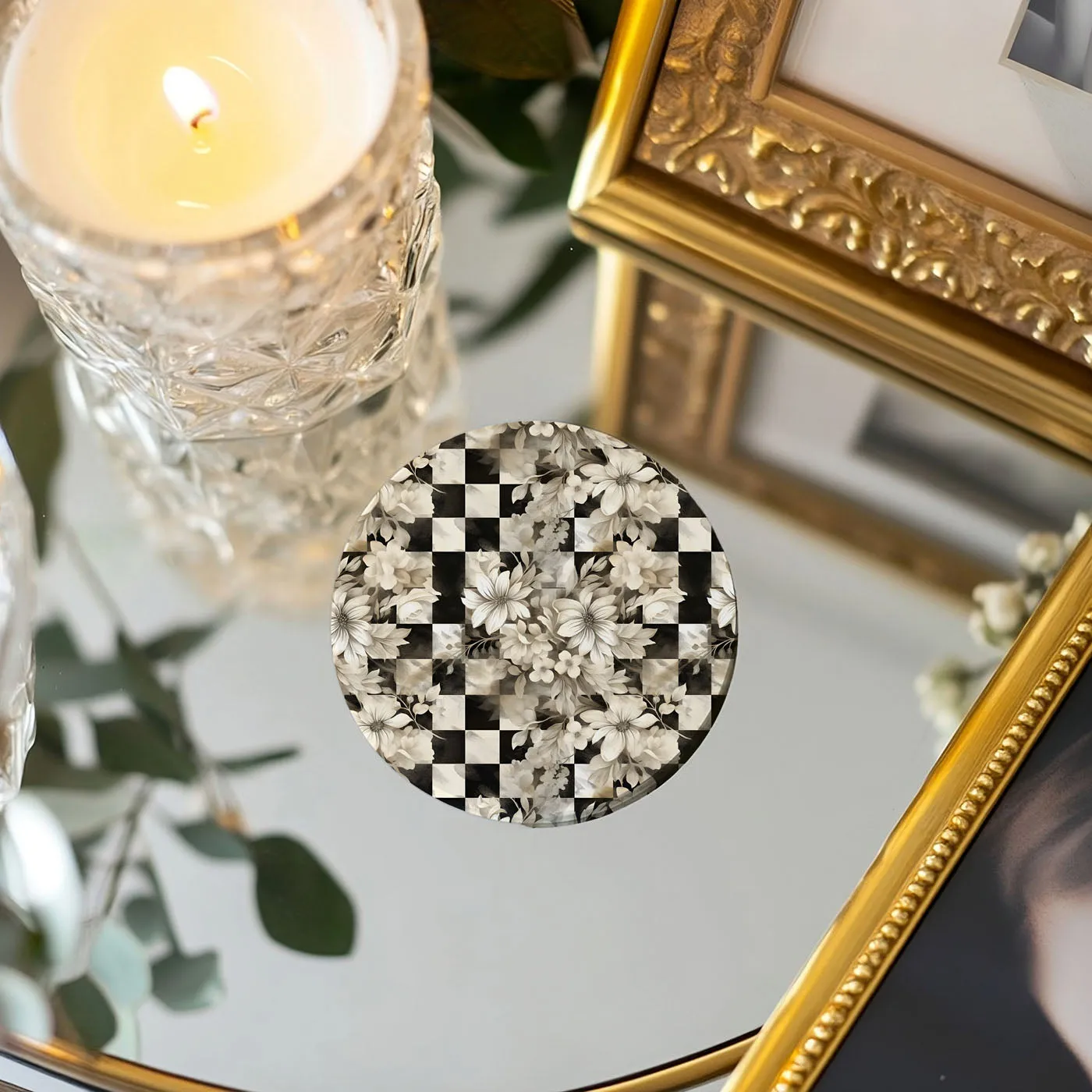 Courtly Check Coasters