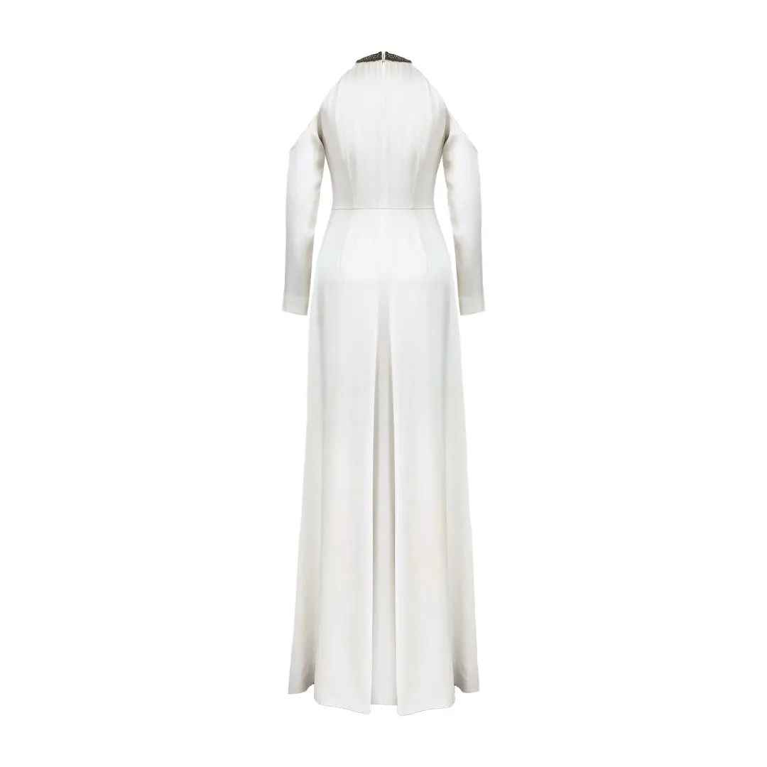 Crystal Neckline Jumpsuit