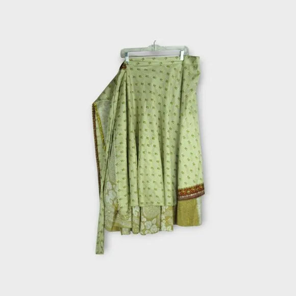 Darn Good Yarn Reversable Silk Wrap Size OS Upcycled Sari