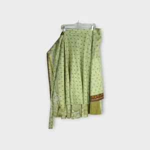 Darn Good Yarn Reversable Silk Wrap Size OS Upcycled Sari