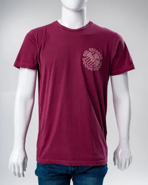 Del Checkered Maroon Tee