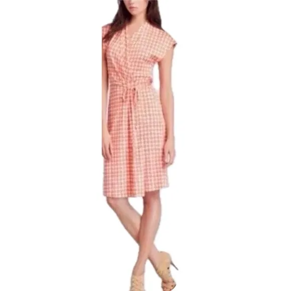 Diane Von Furstenberg 100% Silk Jersey Mindy Wrap Dress