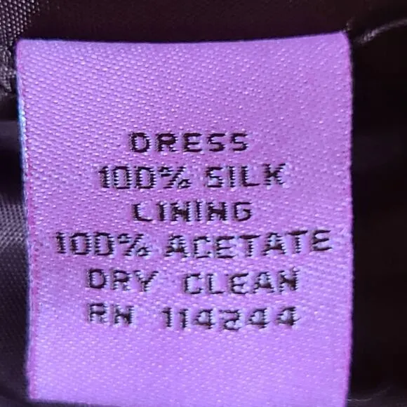 ELIZA J Rosette Detail Sleeveless Silk Dupioni Dress Chocolate Brown Women's 10