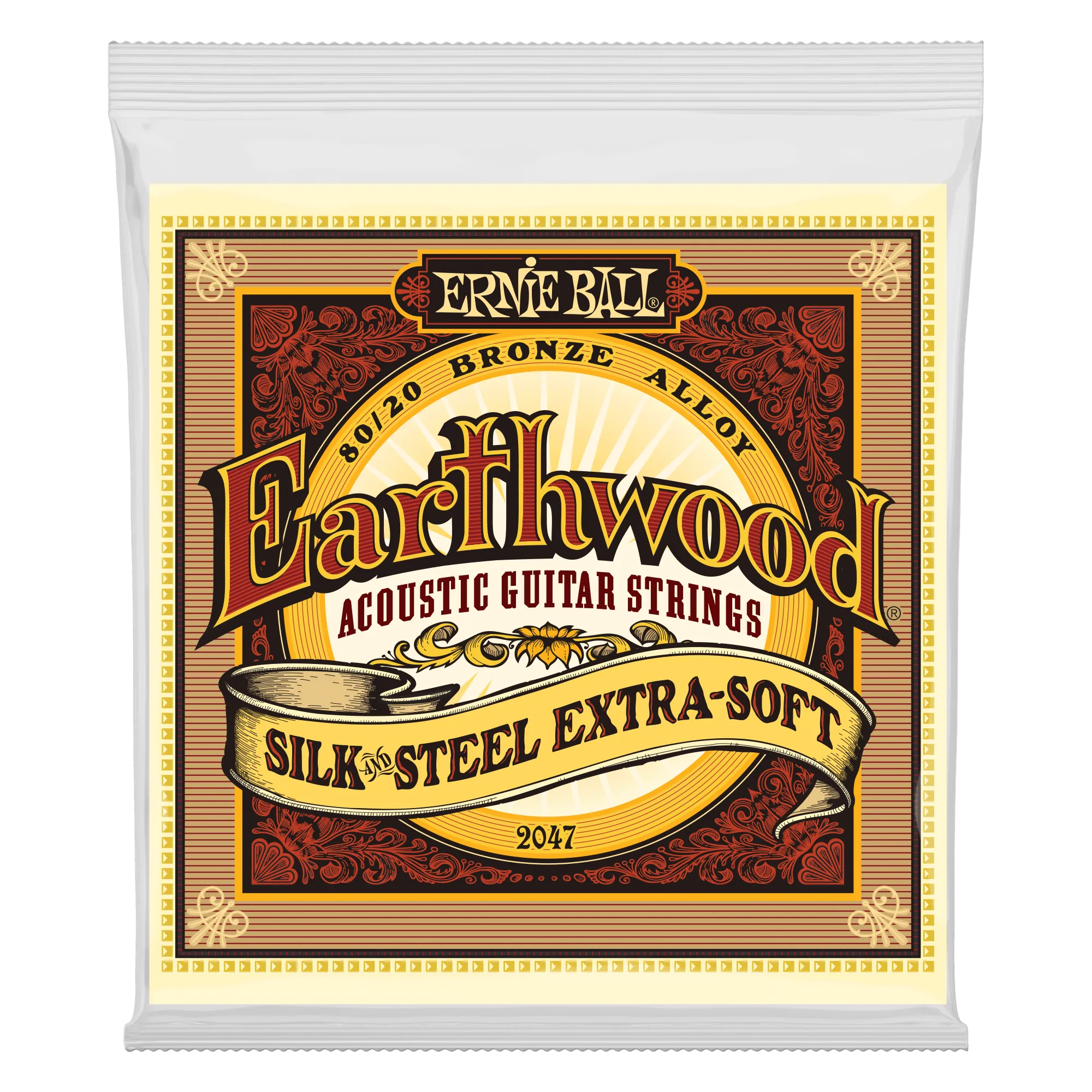 Ernie Ball Earthwood SILK & STEEL (Extra Soft) 80/20 Bronze Acoustic Strings