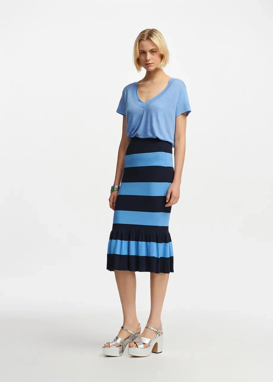 Essentiel Striped Knit Skirt