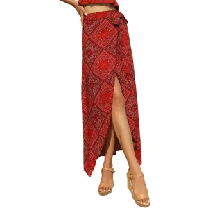 Famous Style One-piece Checkered High Waist Skirt