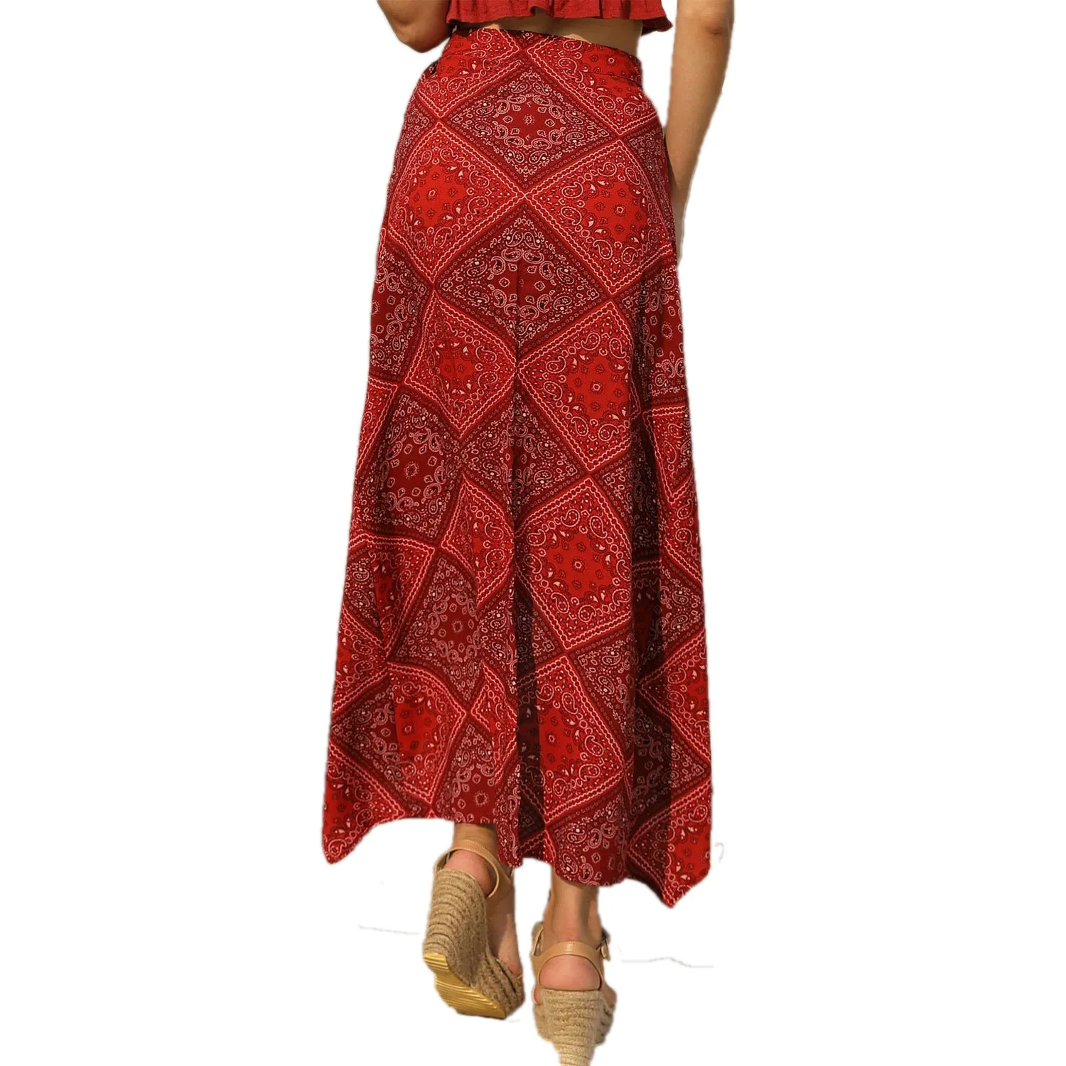 Famous Style One-piece Checkered High Waist Skirt