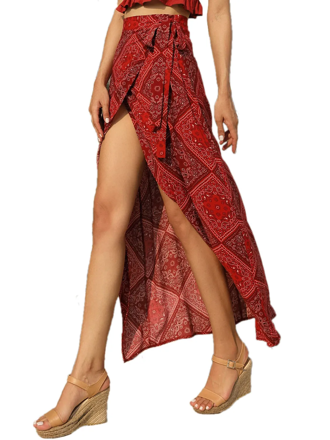 Famous Style One-piece Checkered High Waist Skirt