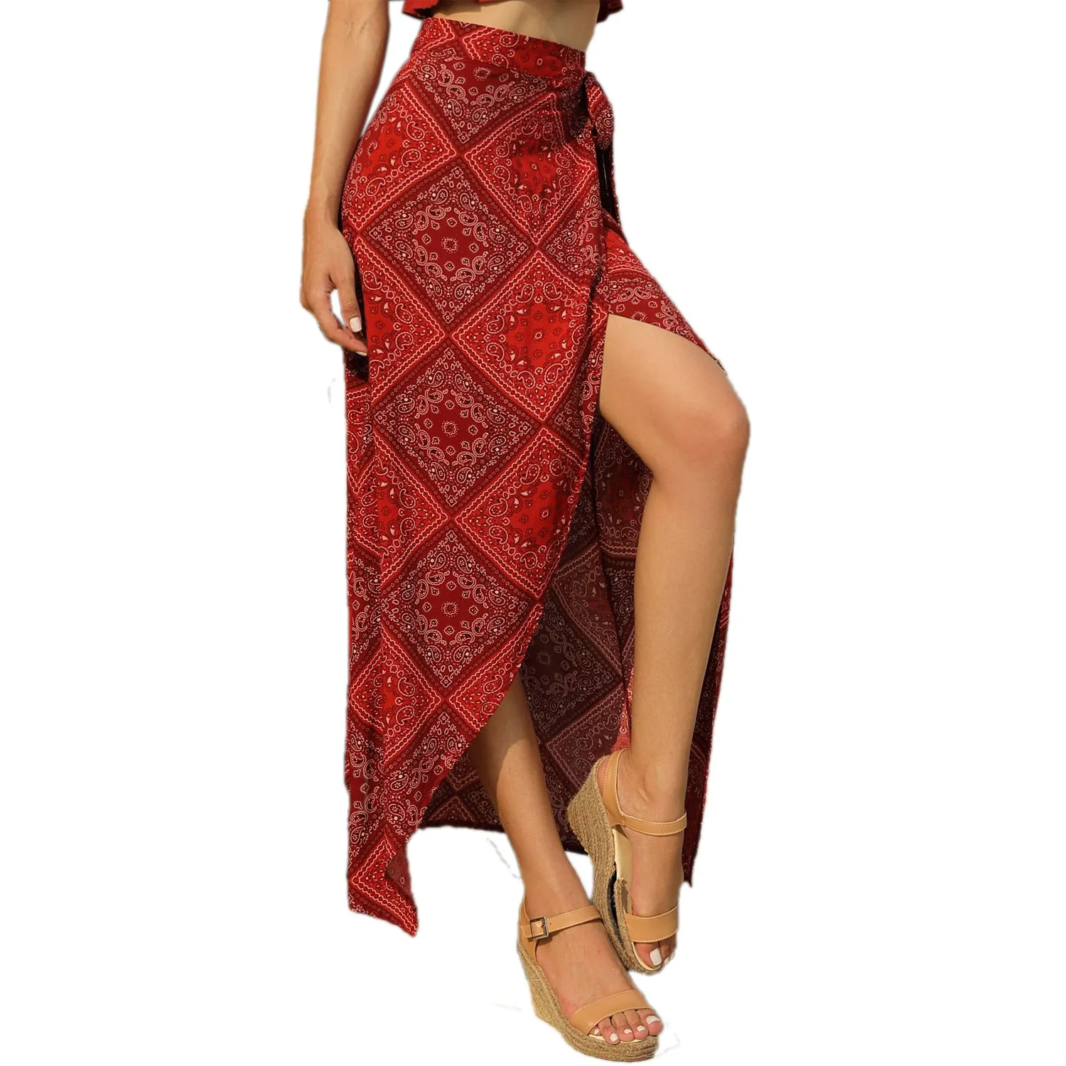 Famous Style One-piece Checkered High Waist Skirt
