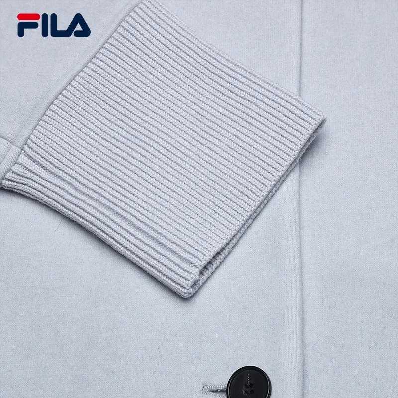 FILA CORE LIFESTYLE EMERALD GEOMETRIC SNOW Women Woolen Sweater (Light Blue)