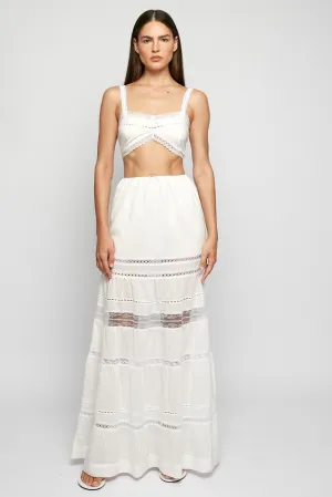 Fine Lace Bralette | Tiered Lace Maxi Skirt
