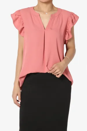 Flamin Ruffle Short Sleeve Blouse