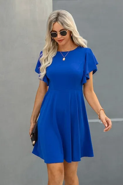 Fluttery Ease A-Line Dress