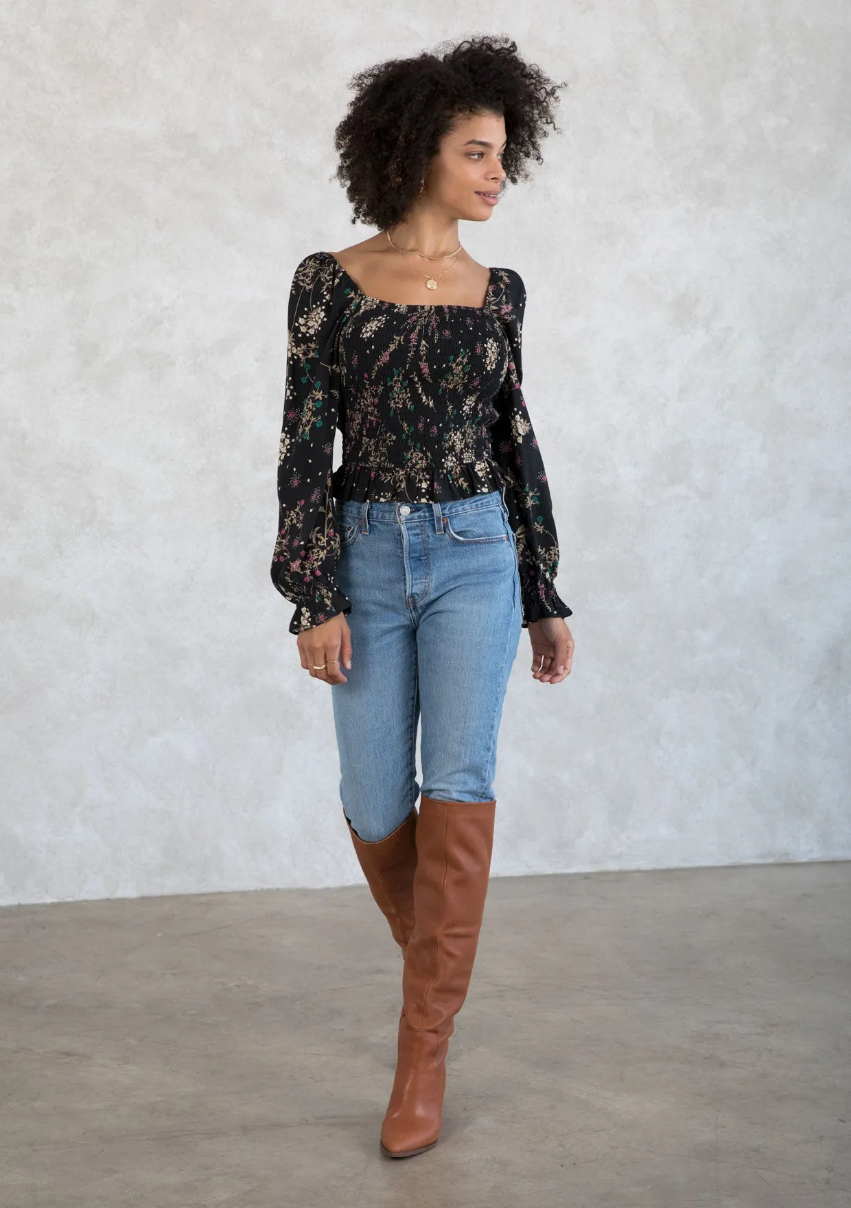 Foolish Hearts Smocked Top