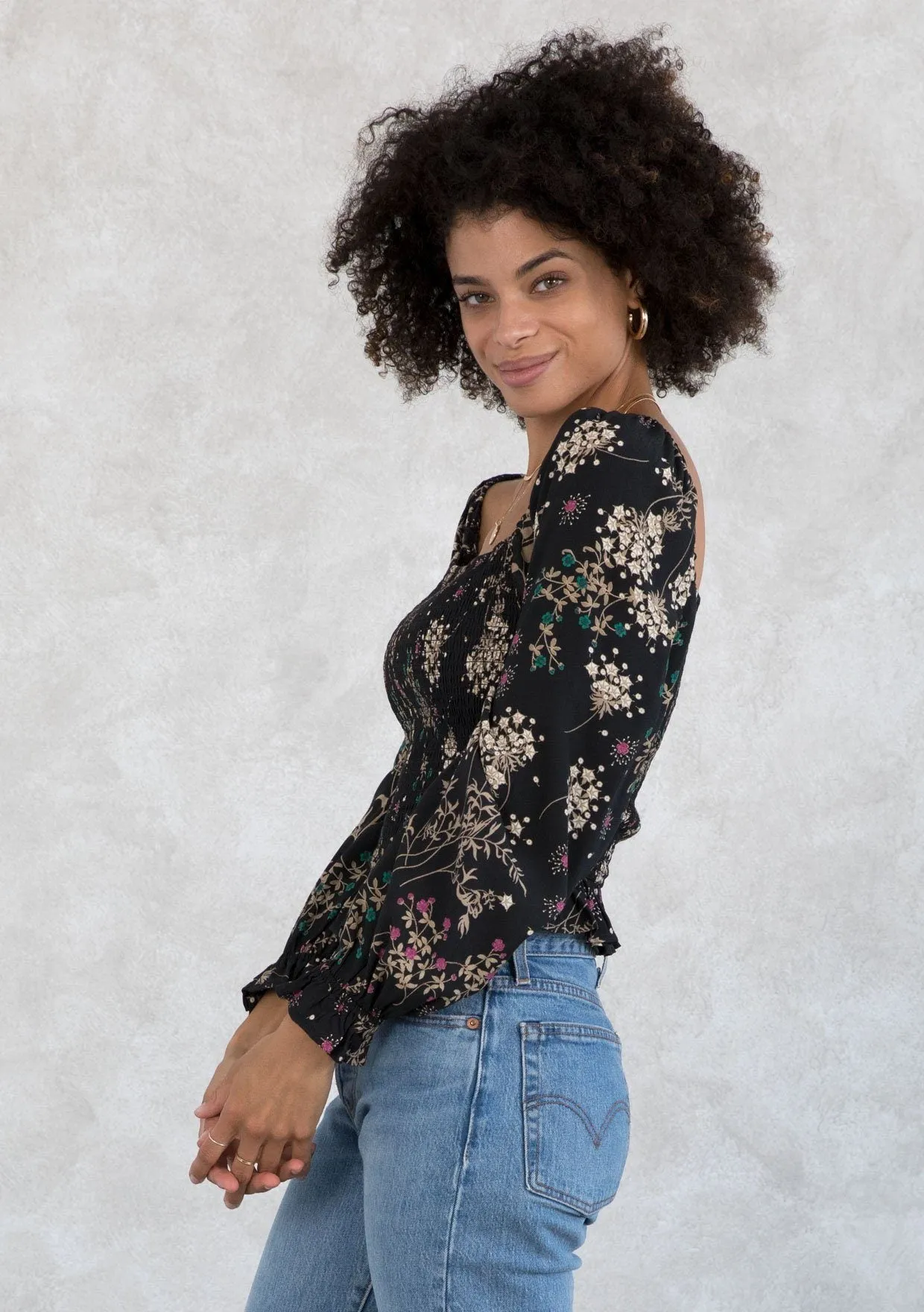 Foolish Hearts Smocked Top