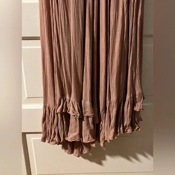 Free People Adella Maxi Dress - Mauve Pink - Size Medium