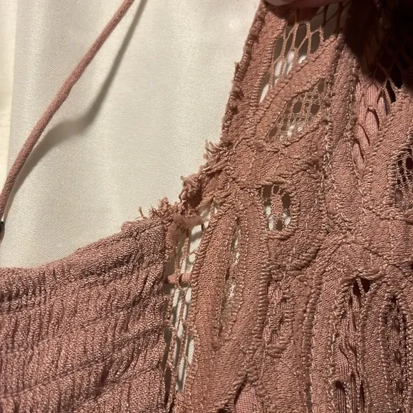 Free People Adella Maxi Dress - Mauve Pink - Size Medium