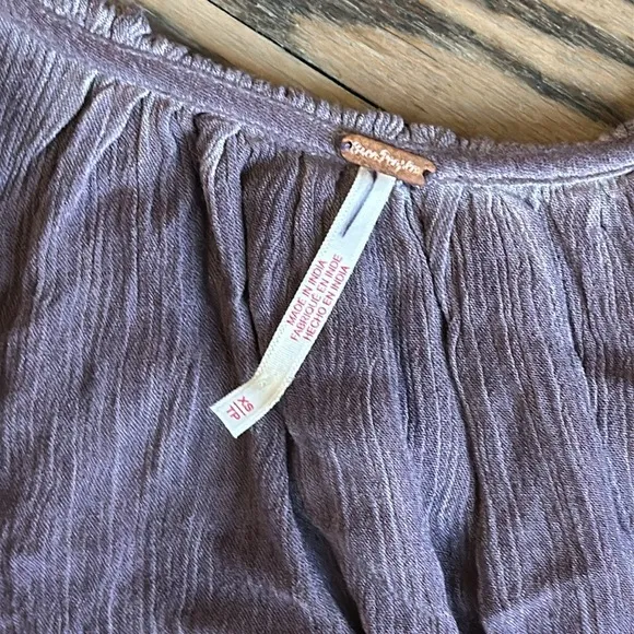 Free People If Only Set Boho Maxi Skirt Purple Tie Dye XS EUC