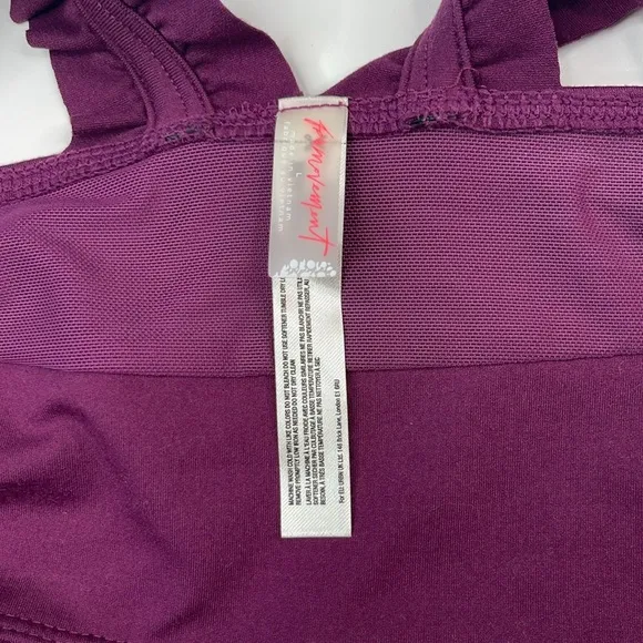 Free People Movement Stay Centered Bra Deep Purple Size Large