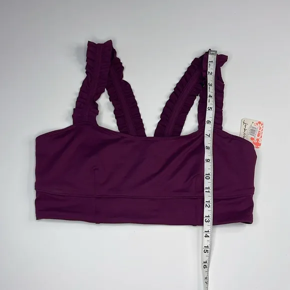 Free People Movement Stay Centered Bra Deep Purple Size Large