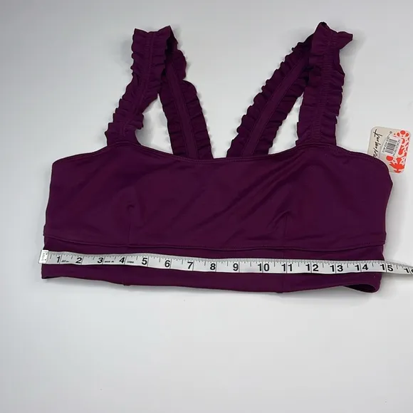 Free People Movement Stay Centered Bra Deep Purple Size Large
